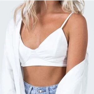 Princess Polly Bra Crop Top White Adjustable Layer 10